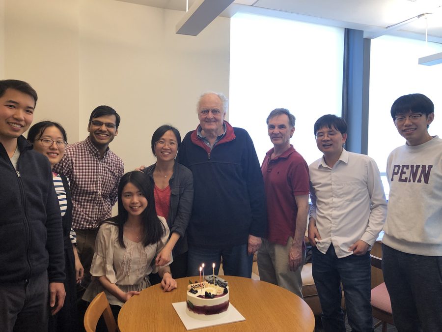 The lab around a birthday cake