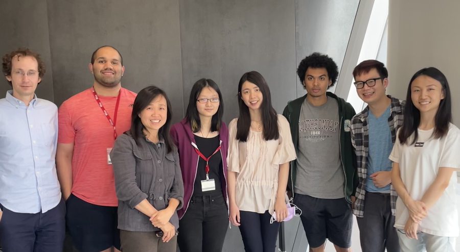 Lab members together indoors